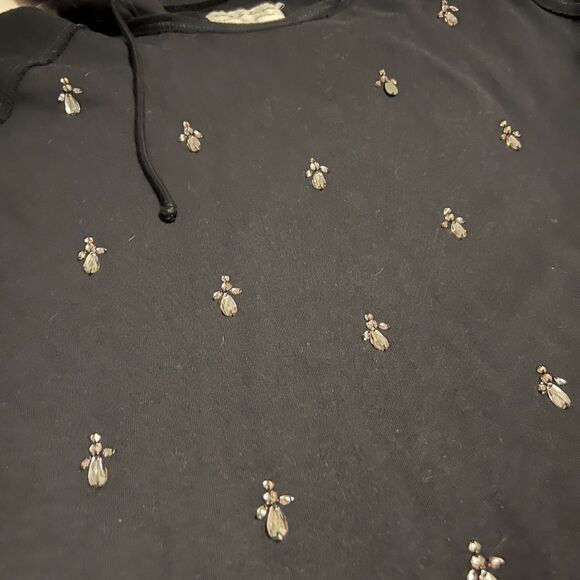 evy's tree Tops - Evy’s Tree Wallis Black Hoodie with Embellishments